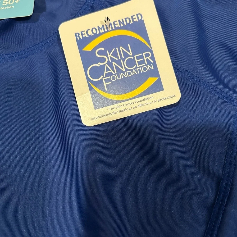 SUN & SKY SWIM SHIRT UPF 50+ SUN PROTECTION ROYAL BLUE LONG SLEEVES SIZE 14-16